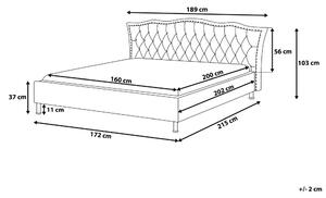 Manželská posteľ 160 cm MATH (s roštom) (tmavosivá). Vlastná spoľahlivá doprava až k Vám domov. 1007364