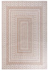 Koberec béžový a biely juta vlna 200 x 300 cm moderný geometrický vzor mäkký povrch bytový doplnok