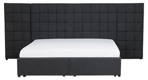 Manželská posteľ 160 cm MALI (s roštom a úl. priestorom) (sivá). Vlastná spoľahlivá doprava až k Vám domov. 1007374
