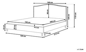 Manželská posteľ 160 cm Monza (sivá). Vlastná spoľahlivá doprava až k Vám domov. 1081527