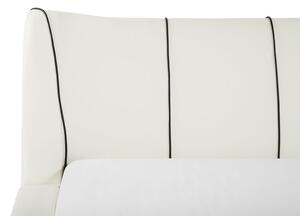 Manželská posteľ 180 cm NICE (s roštom a LED osvetlením) (biela). Vlastná spoľahlivá doprava až k Vám domov. 1007398