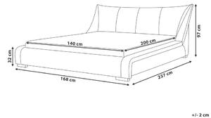 Manželská vodná posteľ 140 cm Nanty (sivá). Vlastná spoľahlivá doprava až k Vám domov. 1081629