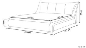 Manželská vodná posteľ 180 cm Nanty (biela). Vlastná spoľahlivá doprava až k Vám domov. 1081624