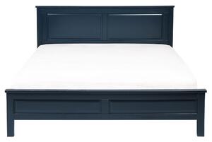 Manželská posteľ 160 cm OLIVE (s roštom) (modrá). Vlastná spoľahlivá doprava až k Vám domov. 1007408