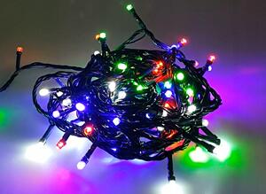 BERGE LED vianočná reťaz - 100LED - 10M - IP20 - 8 funkcií - multicolor