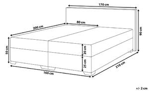 Kontinentálna posteľ 160 cm PREMIER 3 (s matracmi) (čierna). Vlastná spoľahlivá doprava až k Vám domov. 1007437