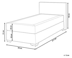Jednolôžková posteľ Boxspring 90 cm PREMIER (s matracmi) (sivá). Vlastná spoľahlivá doprava až k Vám domov. 1007436