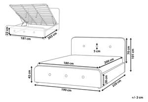 Manželská posteľ 180 cm ROME (s roštom a úl. priestorom) (sivá). Vlastná spoľahlivá doprava až k Vám domov. 1007469