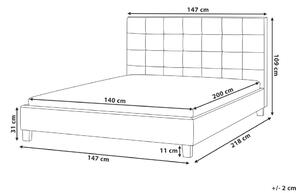 Manželská posteľ 140 cm ROLLA (s roštom) (svetlosivá). Vlastná spoľahlivá doprava až k Vám domov. 1007494