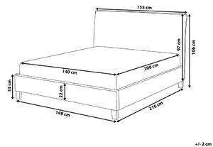Manželská posteľ 140 cm SANCHEZ (s roštom) (sivá). Vlastná spoľahlivá doprava až k Vám domov. 1007519