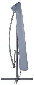 Ochranná plachta na záhradný slnečník sivá PVC polyester 203 x 35 cm kryt proti dažďu