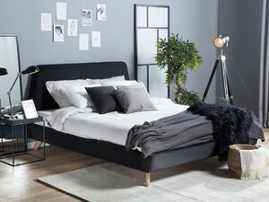 Manželská posteľ 160 cm VENITO (s roštom) (čierna). Vlastná spoľahlivá doprava až k Vám domov. 1007556