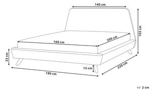 Manželská posteľ 160 cm VENITO (s roštom) (čierna). Vlastná spoľahlivá doprava až k Vám domov. 1007556