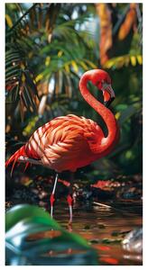 PLÁŽOVÁ OSUŠKA Z MIKROVLÁKNA FLAMINGO1 100X180 CM VZOROVANÁ