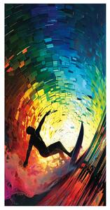 PLÁŽOVÁ OSUŠKA Z MIKROVLÁKNA SURF 100X180 CM VZOROVANÁ