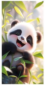 PLÁŽOVÁ OSUŠKA Z MIKROVLÁKNA PANDA 100X180 CM VZOROVANÁ