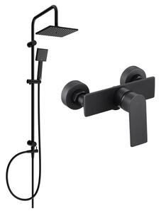 Mexen Tordsprchový set s dažďovou sprchou a sprchovou batériou Alexa, čierna, 71240200-70