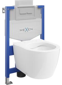 Mexen podomietkový WC set rám Fenix XS-U s WC misou Carmen, biely lesk - 6853388XX00