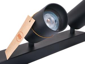 BERGE Stropné bodové svietidlo LED VIKI-L 6x GU10 čierne + 6x LED žiarovka