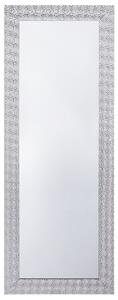 Nástenné zrkadlo strieborné 50 x 130 cm závesné obdĺžnikové moderný štýl obývačka spálňa