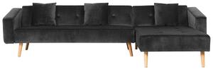 Rohová sedačka Vanto (čierna) (P). Vlastná spoľahlivá doprava až k Vám domov. 1008982