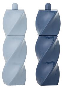 Mlynček na soľ a korenie Riley Blue – set 2 ks