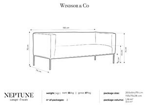 Trojmiestna pohovka Neptune 195 × 79 × 76 cm WINDSOR & CO