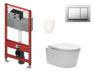Cenovo zvýhodnený závesný WC set TECE do ľahkých stien / predstenová montáž + WC SAT Brevis SIKOTS3W2