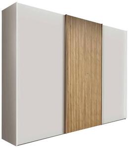 SKRIŇA S POS. DVER. – HOR.VED, biela, dub bianco, 250/217/67 cm Novel - Skrine