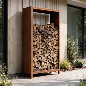 Cortenový drevník FRAME 600 × 400 × 1 800 mm