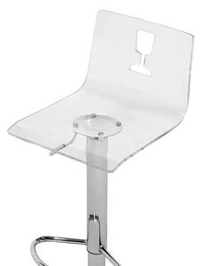 Set 2ks. barových stoličiek Bozen (priehľadná) (biely plast). Vlastná spoľahlivá doprava až k Vám domov. 1009972