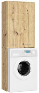 NovýNábytok.sk Skrinka nad pračku Farid 180 (dub craft). Akcia -19%. Vlastná spoľahlivá doprava až k Vám domov. 1117550