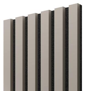 Akustický panel, pieskovo béžová, čierny filc, 30x275 cm