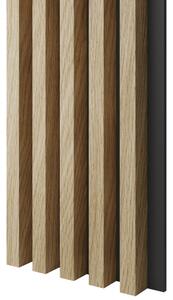 Akustický panel, podklad MDF doska, široká lamela, Európsky dub, 30x275 cm