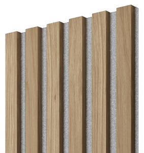 Akustický panel, Dub Natura, sivý filc, 30x275 cm