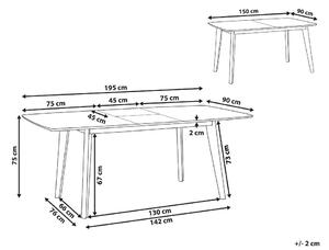 Jedálenský stôl Stanford (pre 6 až 8 osôb) (biela). Vlastná spoľahlivá doprava až k Vám domov. 1010124