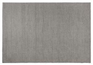 Koberec tmavosivý vlnený s polyesterom 140 x 200 cm ručne prešívaný klasický dizajn