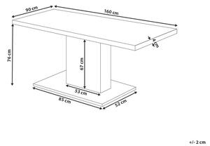 Jedálenský stôl Palmdale (pre 4 osoby) (sivá). Vlastná spoľahlivá doprava až k Vám domov. 1010139