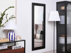 Závesné zrkadlo na stenu čierne 50 x 130 cm zarámované moderná súčasná obývacia izba chodba