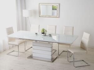 Jedálenský stôl Haldia (pre 4 osoby) (biela). Vlastná spoľahlivá doprava až k Vám domov. 1010157