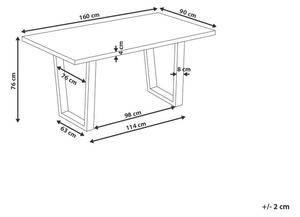 Jedálenský stôl Akron (pre 6 osôb) (hnedá). Vlastná spoľahlivá doprava až k Vám domov. 1010149