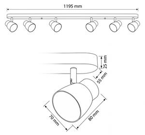 Brilagi - LED RGBW stlmiteľné bodové svietidlo NUGGET 6xGU10/6W/230V čierna/zlatá