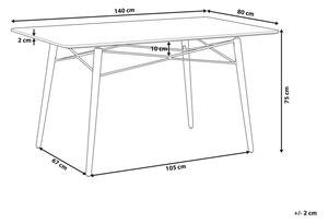 Jedálenský stôl Biondi (pre 6 osôb) (biela). Vlastná spoľahlivá doprava až k Vám domov. 1010214
