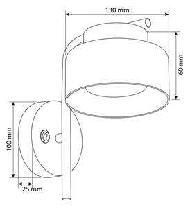 Brilagi - LED Nástenné svietidlo AURA LUX 1xGX53/30W/230V čierna/dymová