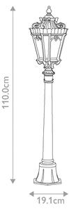 Kichler KL-TOURNAI4-M - Vonkajšia lampa TOURNAI 1xE27/60W/230V IP44 bronzová