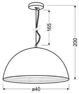 Medený závesný luster 40cm Amalfi pre žiarovku E27 – LED lustre a svietidlá > Lustre