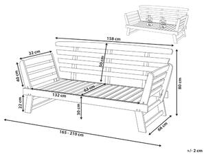 Záhradná lavička Pordenone (svetlé drevo). Vlastná spoľahlivá doprava až k Vám domov. 1011519