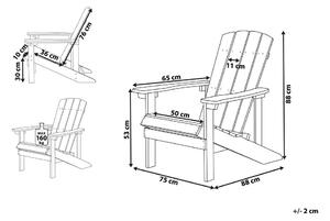 Záhradná stolička Adack (svetlé drevo). Vlastná spoľahlivá doprava až k Vám domov. 1011496