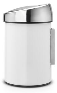 Biely dotykový oceľový odpadkový kôš 3 l Touch Bin – Brabantia
