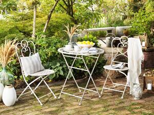 Záhradný stôl 70 cm TRAVISO (kov) (béžová) (pre 2 osoby). Vlastná spoľahlivá doprava až k Vám domov. 1018813